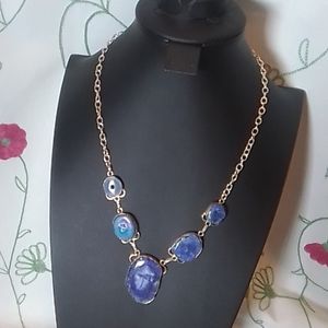 Natural Druzy Sterling Silver Necklace